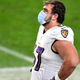 Masks up here, but certainly some Ravens missed a memo or two on protocols.